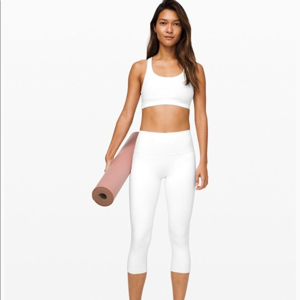 lululemon limited edition white wunder under HR flocked  leggings size 4